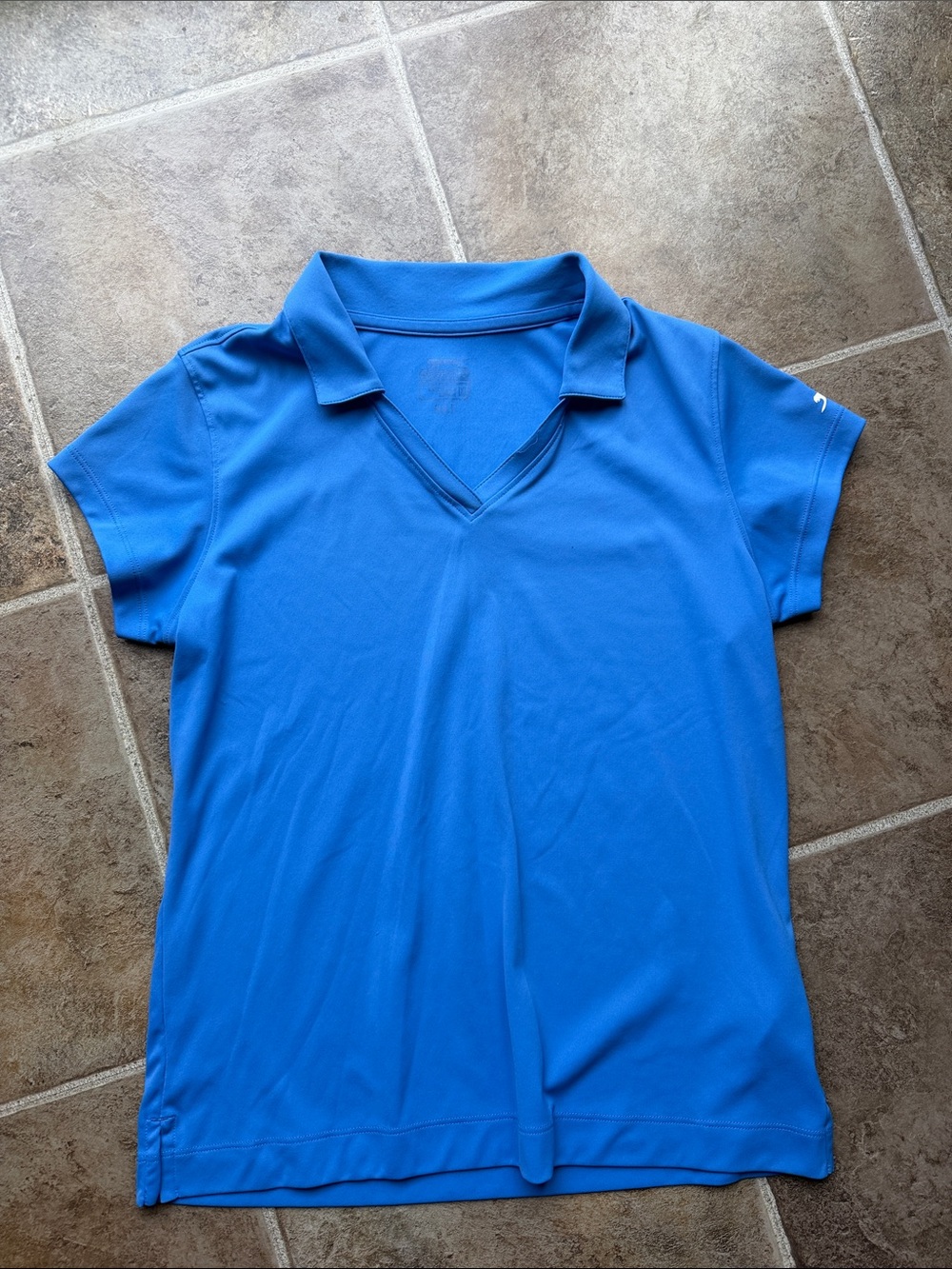 Slazenger Kids Royal Blue Short Sleeve Polo V-Neck